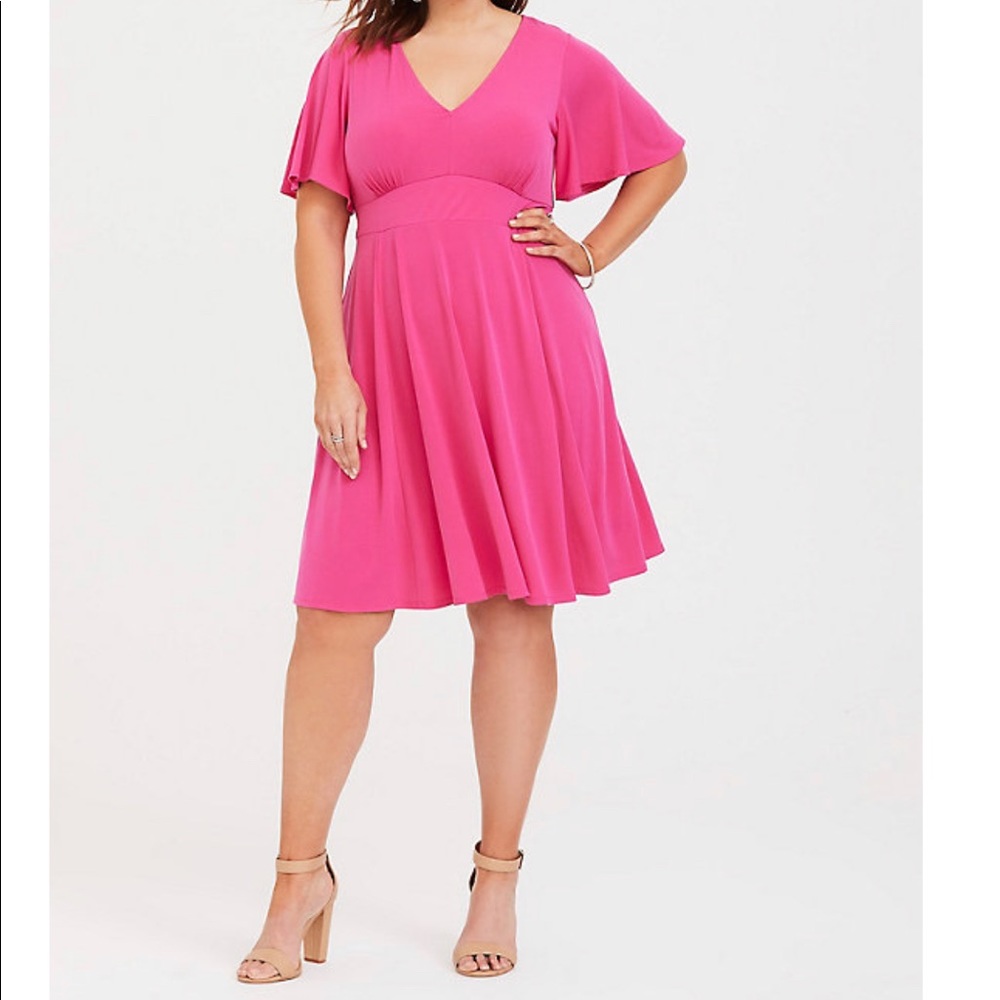 NWT Torrid Knit Flutter Skater Dress 1XL